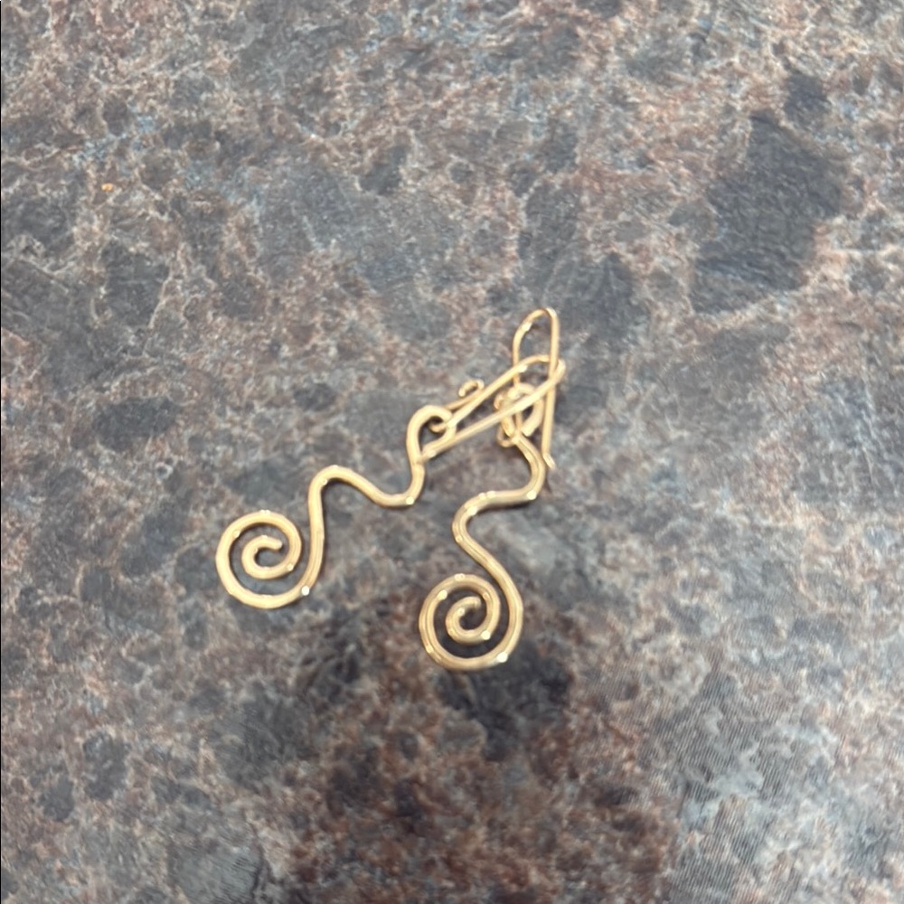 Gold Swirl Earrings